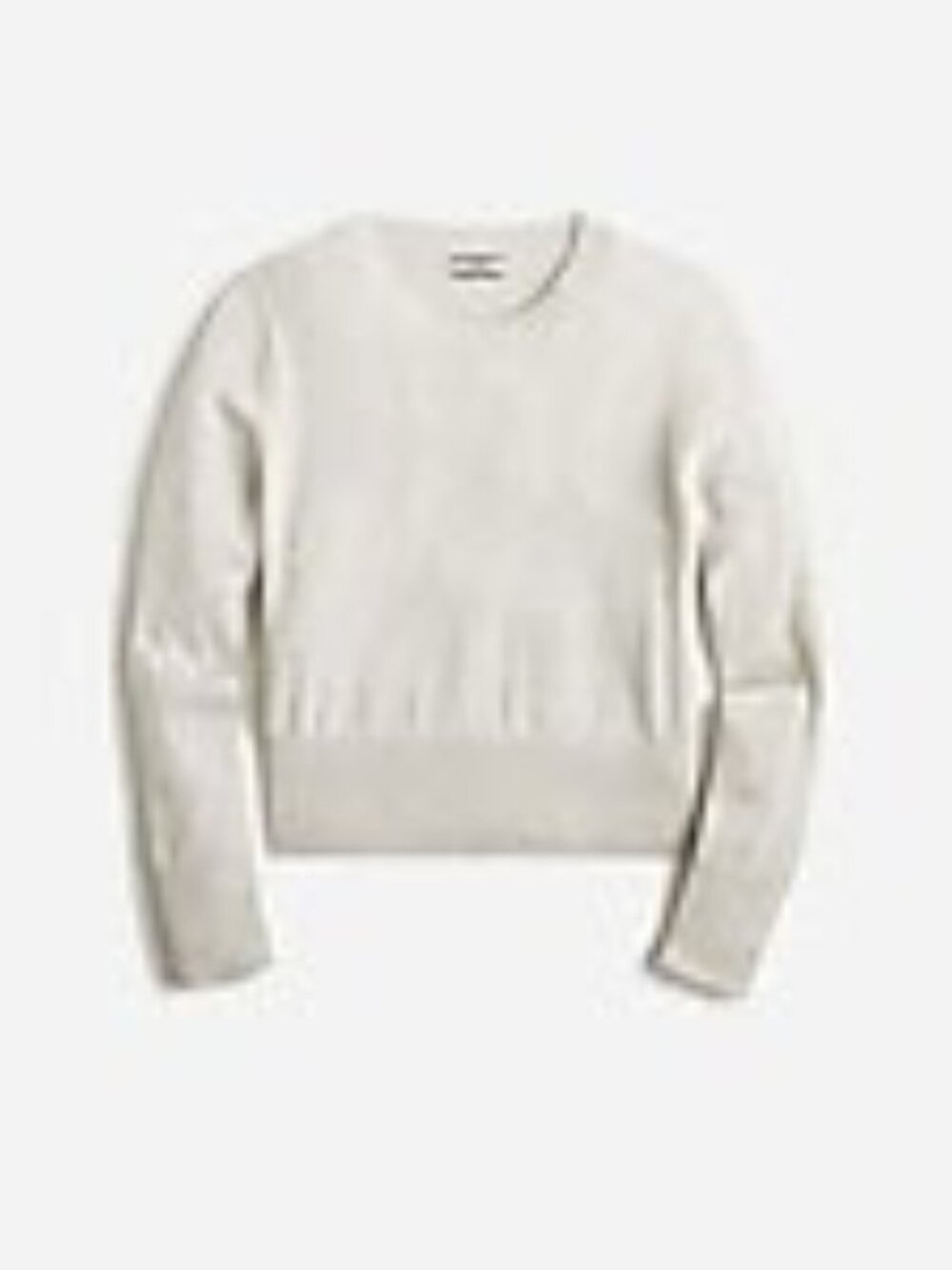 J. Crew Cropped cashmere crewneck sweater - Heather Fog / L